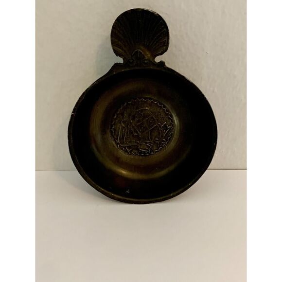 Antique 19th Century French Pewter Wine Taster Marked Crown Hallmarks 4 in Shell - Picture 5 of 14